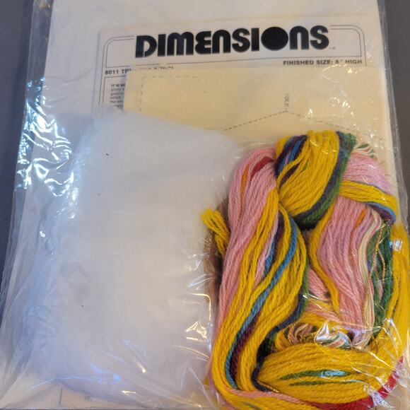 1981 Dimensions Tree Top Angel #8011 Crewel Kit 8" Ornament Arleen Hoeweler - Picture 10 of 11